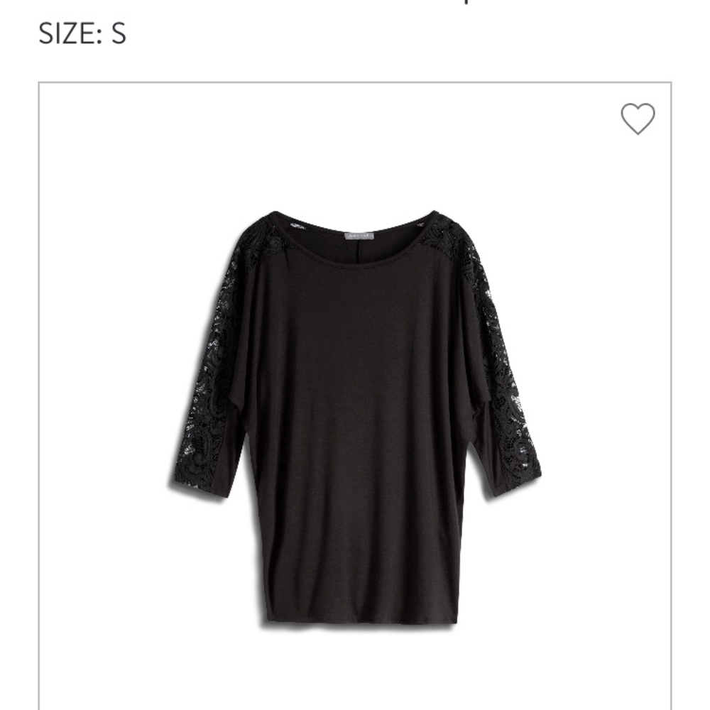 Loveappella lace detail Dolman style top size S